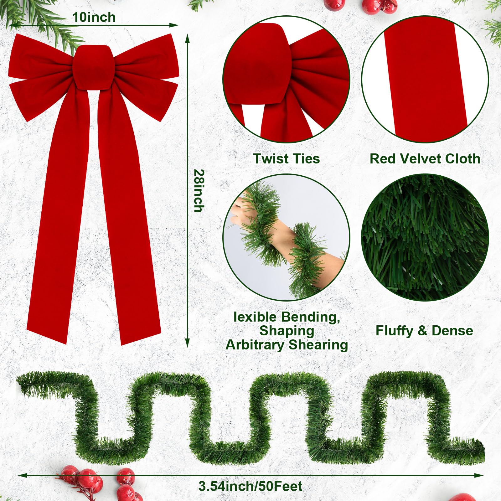 クリスマスガーランド　50㎝ Amazon.co.jp: Riceshoot 50フィート クリスマスガーランド ライトと